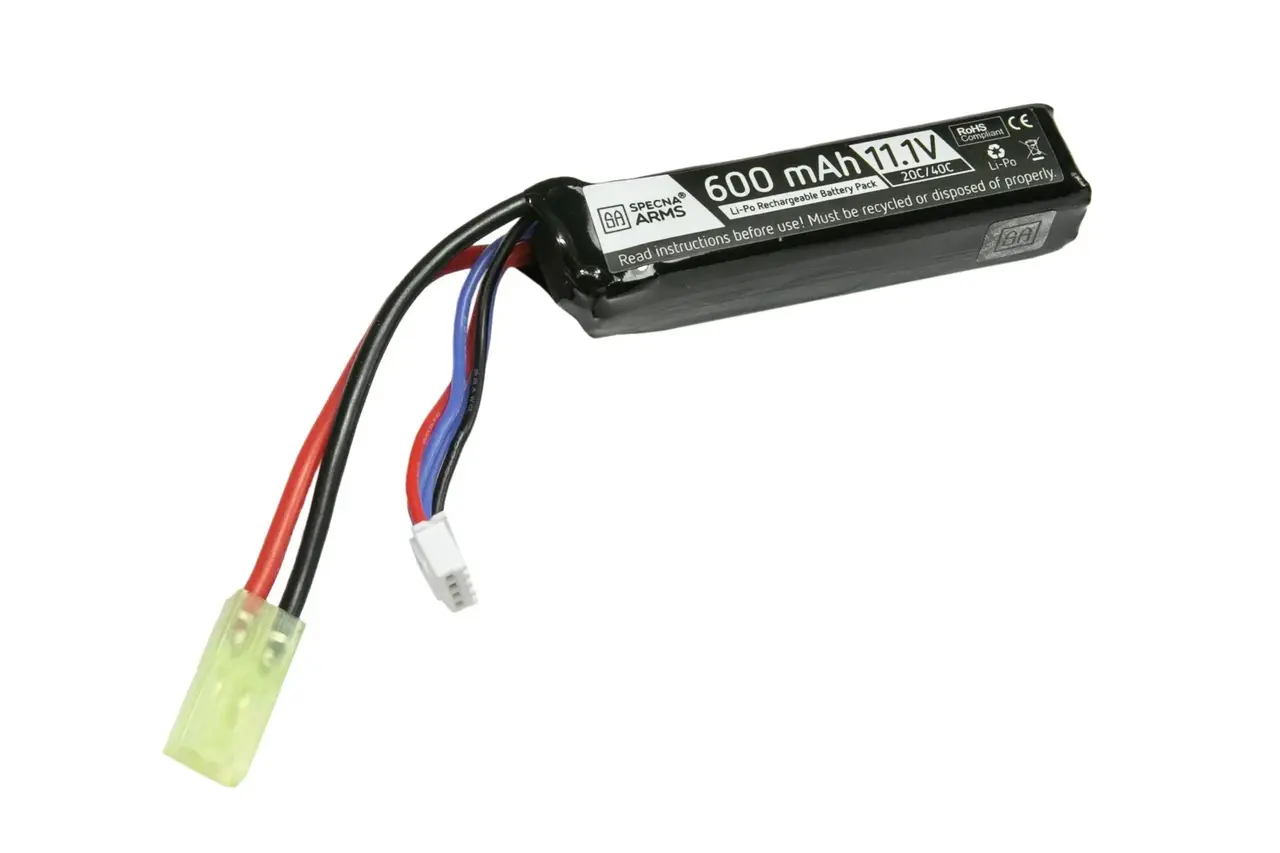 Specna Arms LiPo 11,1V 600mAh 20/40C Battery for PDW – Tamiya mini Specna Arms LiPo 11,1V 600mAh 20/40C Battery for PDW – Tamiya mini
