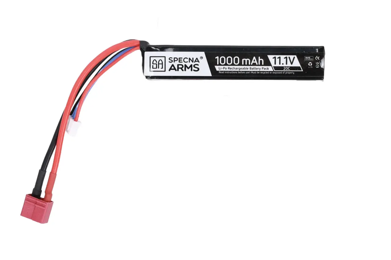 Specna Arms 11.1V 1000mAh 20C T-Connect LiPo Battery (Deans)