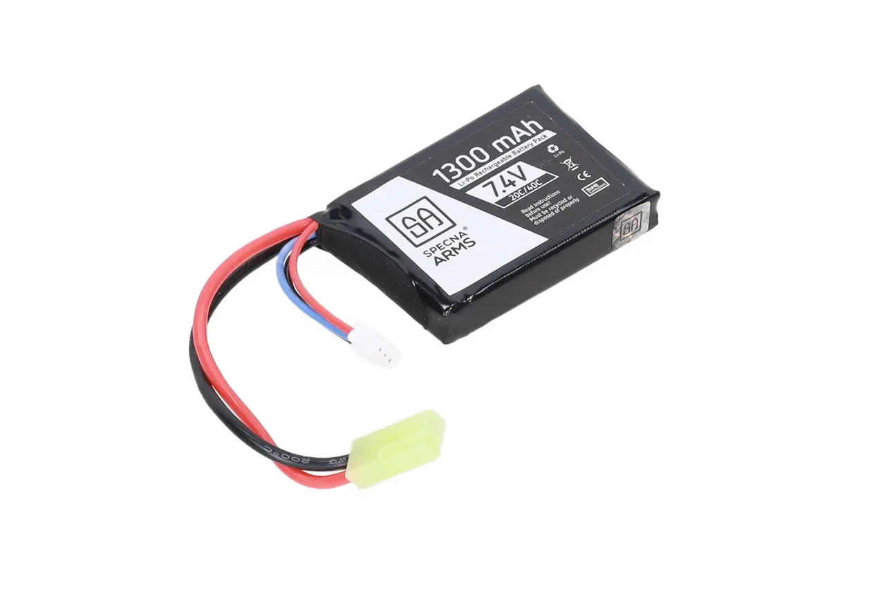 Specna Arms LiPo Battery 7.4V 1300mAh 20/40C PEQ Tamiya Mini