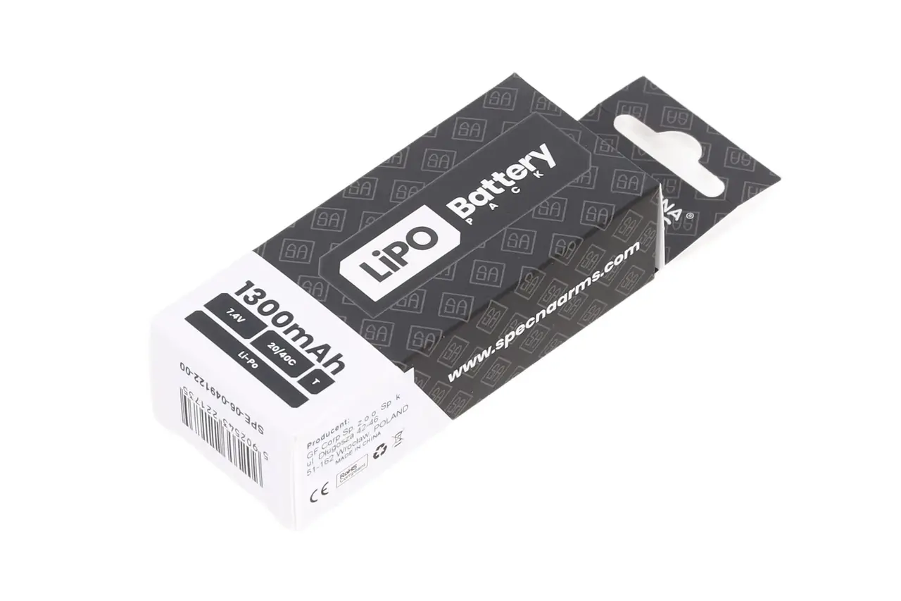Specna Arms LiPo Battery 7.4V 1300mAh 20/40C PEQ Tamiya Mini