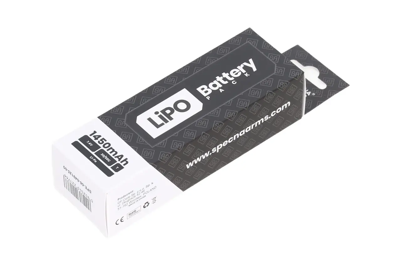 Specna Arms 7.4V 1450mAh LiPo Battery 30/50C Tamiya Mini Specna Arms 7.4V 1450mAh LiPo Battery 30/50C Tamiya Mini