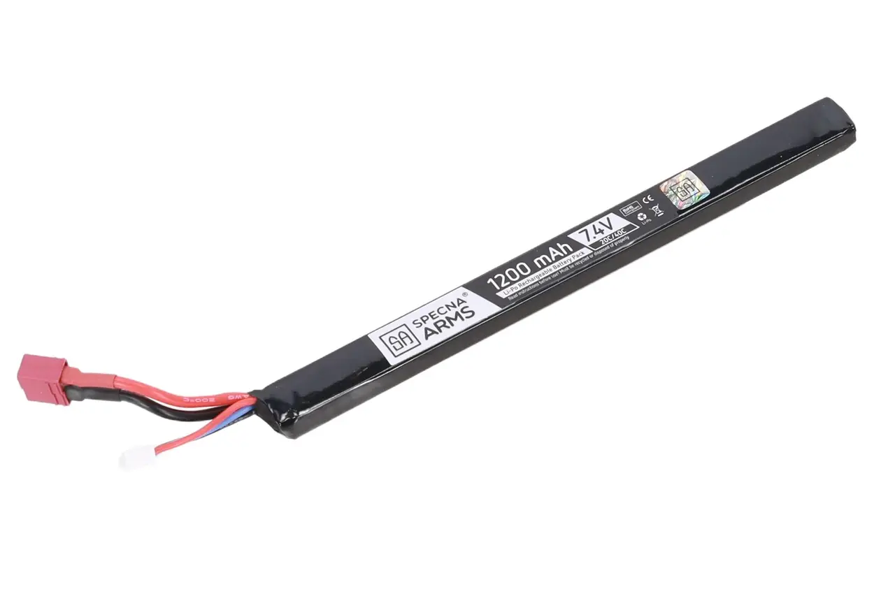 Specna Arms 7.4V 1200mAh 20C/40C LiPo Battery Deans Type AK Specna Arms 7.4V 1200mAh 20C/40C LiPo Battery Deans Type AK