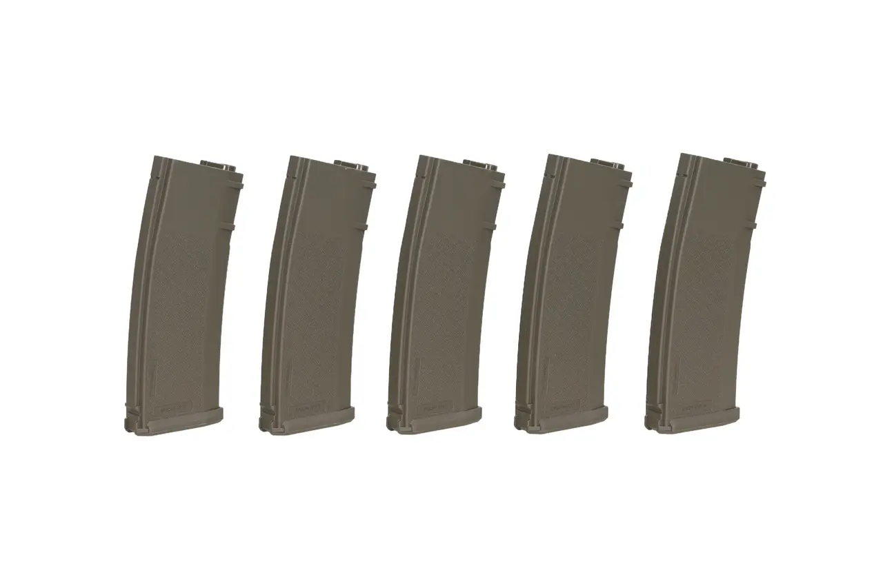 Specna Arms Set of 5 S-Mag Mid-Cap magazines for 125 BBs OD Green Specna Arms Set of 5 S-Mag Mid-Cap magazines for 125 BBs OD Green
