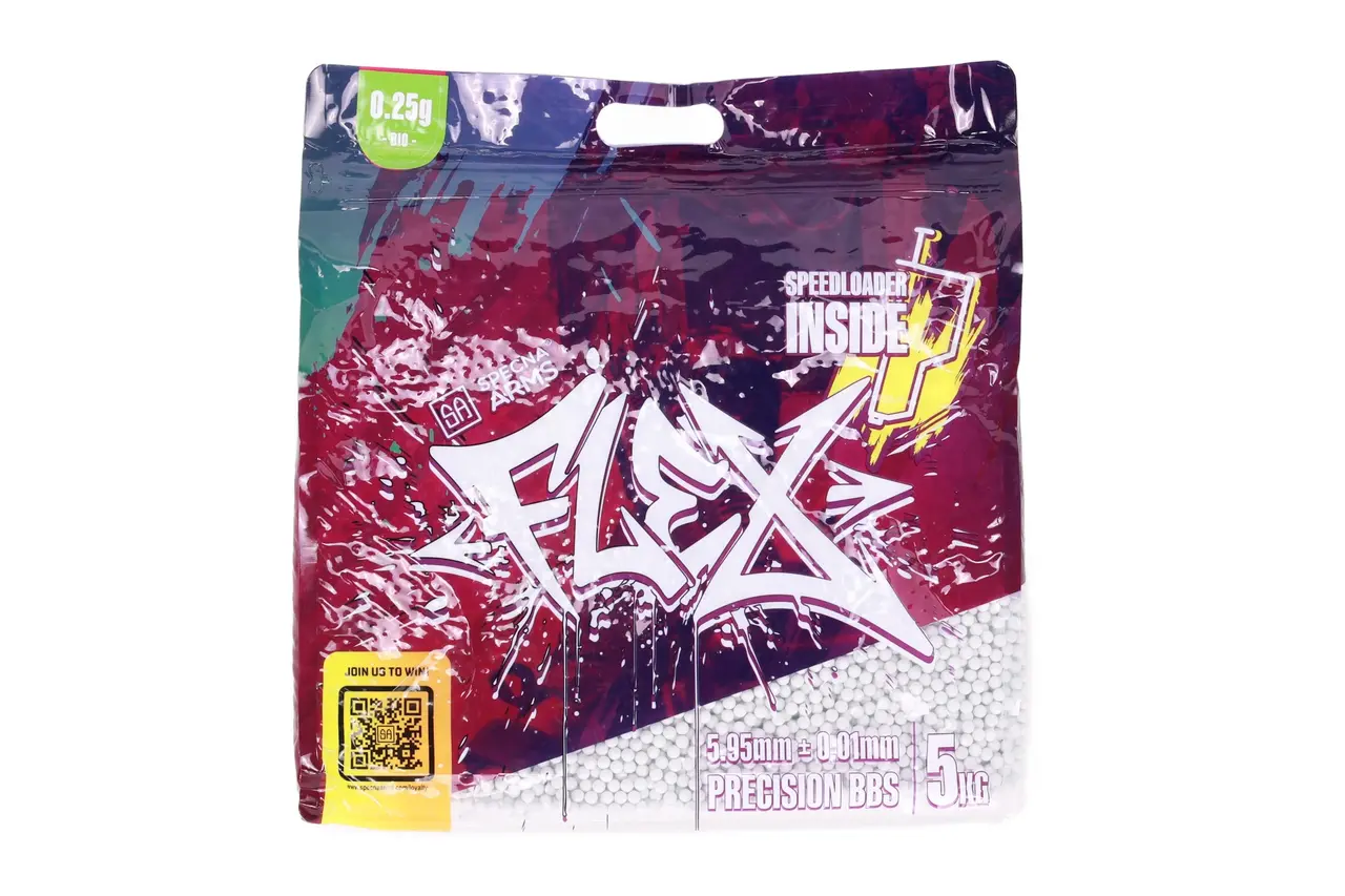 Specna Arms FLEX 0.25g BIO Precision BBs, 5 kg + Speed Loader Specna Arms FLEX 0.25g BIO Precision BBs, 5 kg + Speed Loader