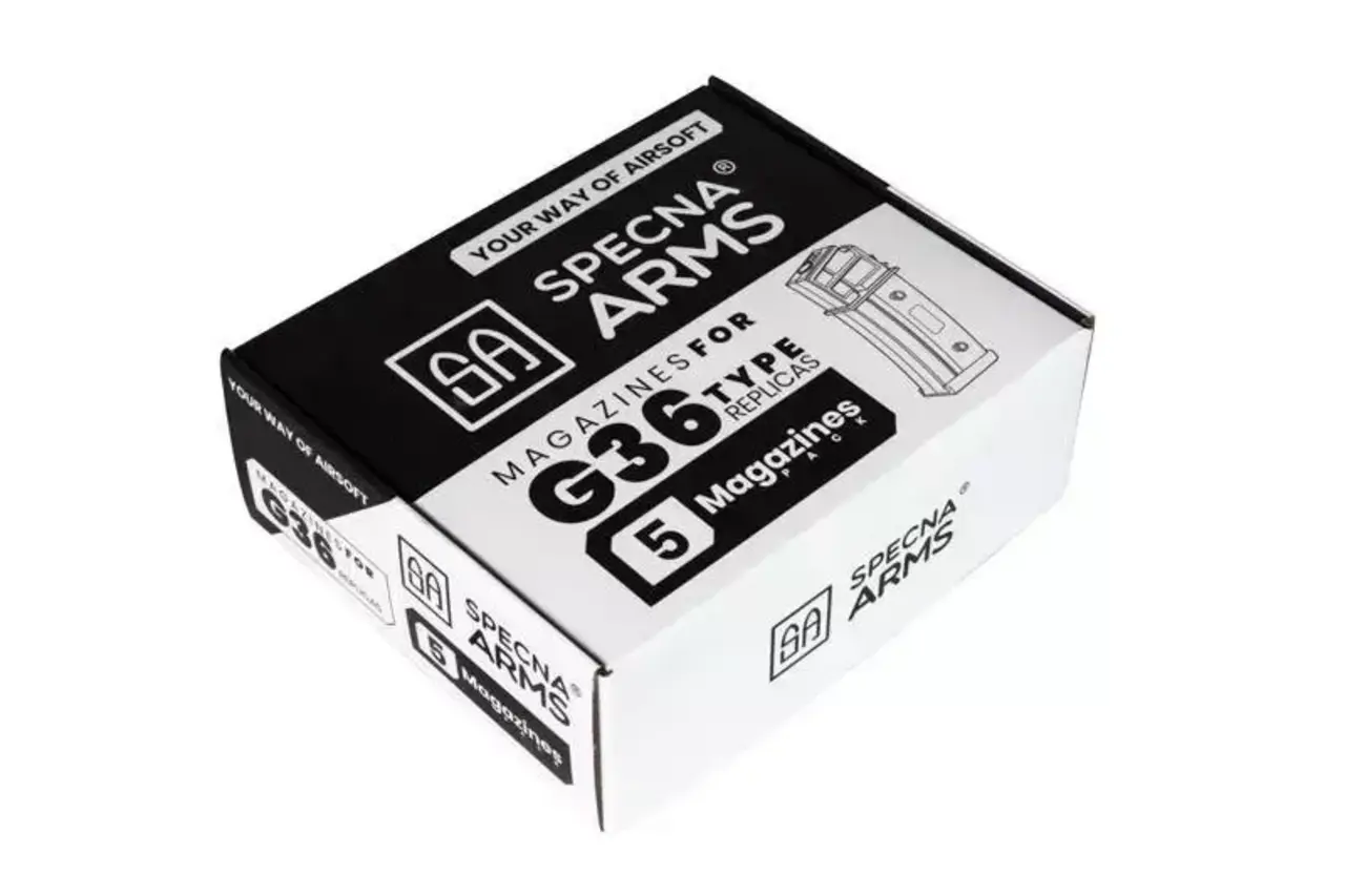 Specna Arms Set of 5 Mid-Cap 120 BB Magazines for G36 Specna Arms Set of 5 Mid-Cap 120 BB Magazines for G36