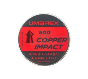 Walther 4.5mm Pointed Waisted Copper Pellets 0.48g 5x500rds