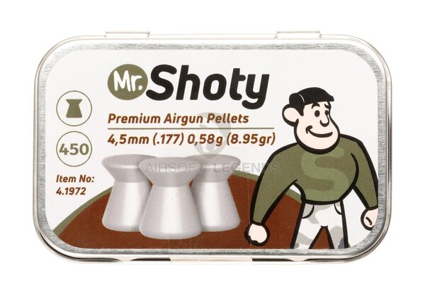 Umarex 4.5mm Mr. Shoty Flathead Pellets 0.58g 450rds Umarex 4.5mm Mr. Shoty Flathead Pellets 0.58g 450rds