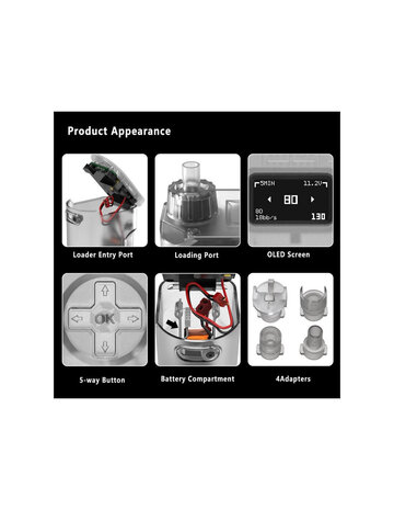 T238 Electric Speedloader Lite Edition 1100rds Black