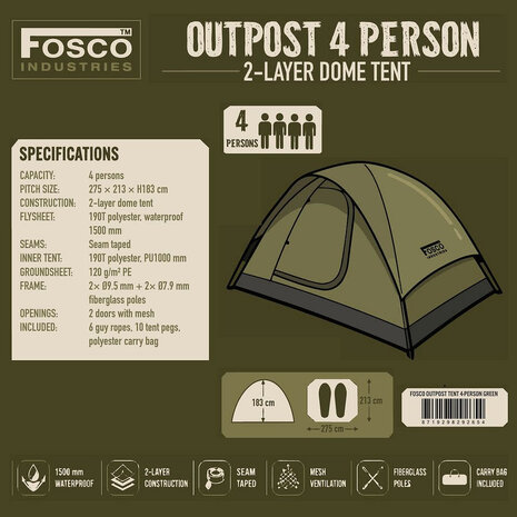 Fosco Outpost Tent 4-person Fosco Outpost Tent 4-person
