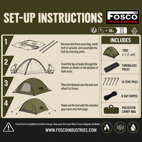 Fosco Scout Tent 2-Person Fosco Scout Tent 2-Person