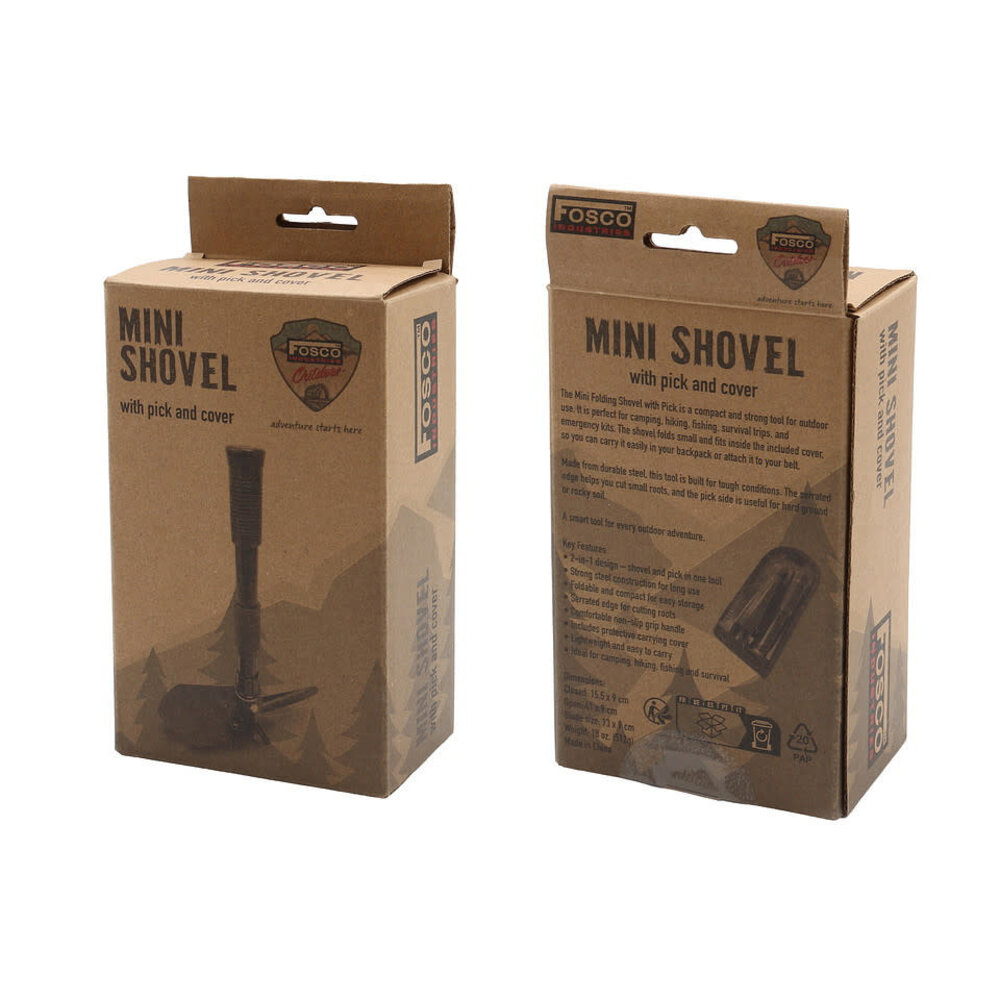 Fosco Mini Folding Shovel with Pick and Cover