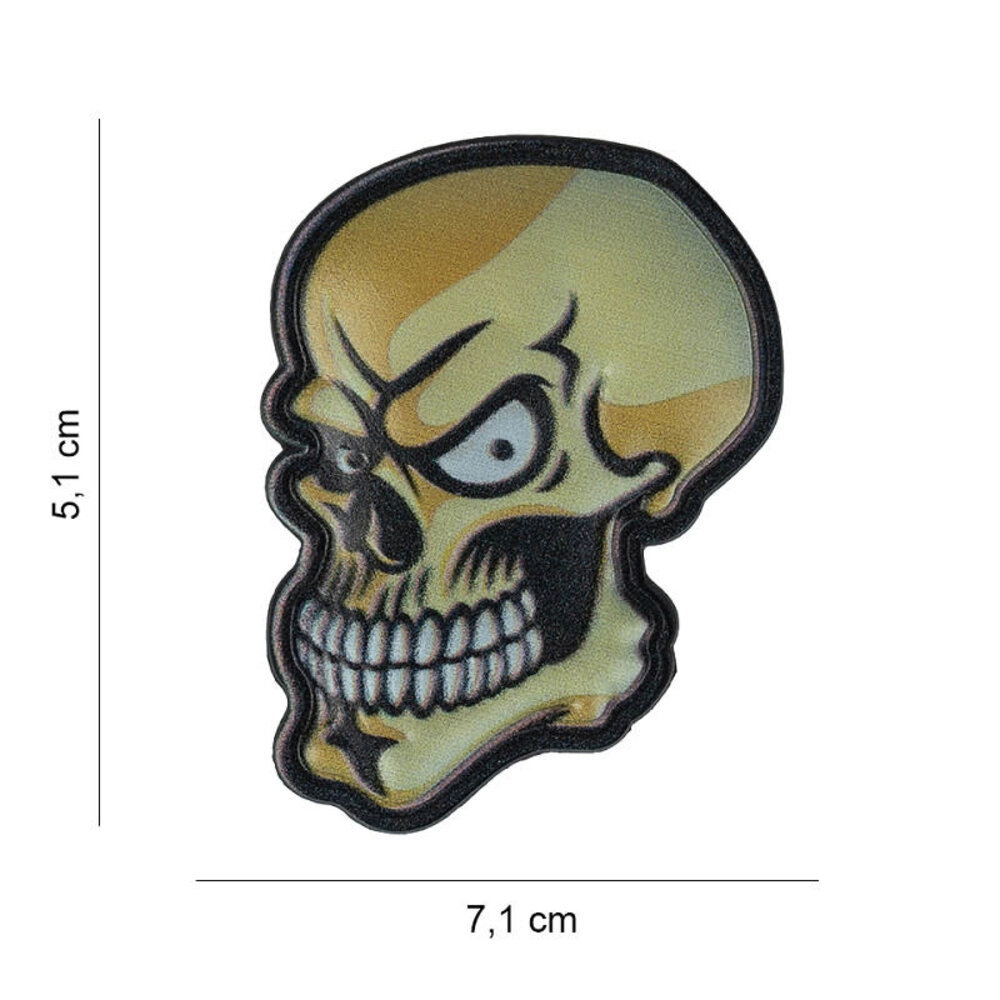 101Inc. Shit Happens 3d Rubber Skull Patch