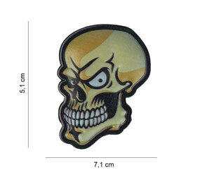 101Inc. Shit Happens 3d Rubber Skull Patch