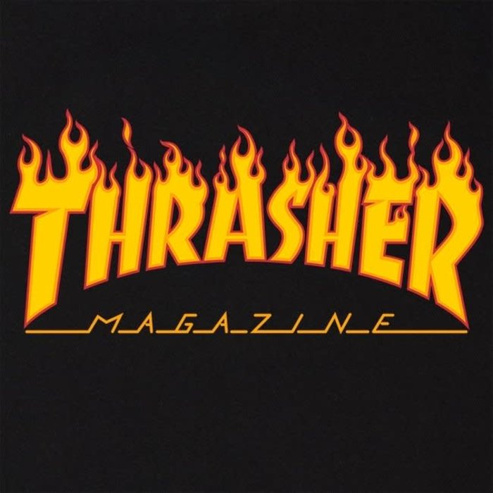 Thrasher Flame Logo Tee - Black