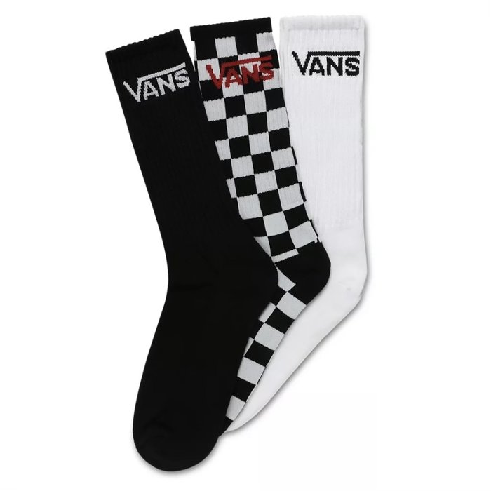Vans Classic Crew Sock (3 Paires Par Lot) - Black/Checkboard