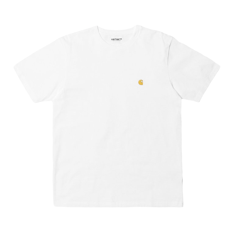 Carhartt S/S Chase Tee - White/Gold