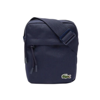 Lacoste Sacoche zippée en toile unie - Bleu Marine