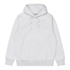 Hooded Script Embroidery Sweat - Ash Heater/ White