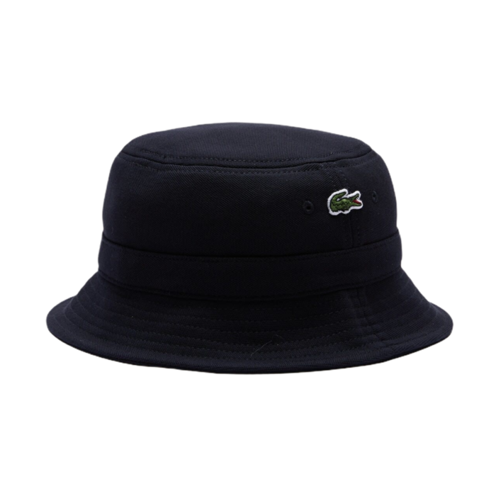 Lacoste Bob en piqué de coton biologique uni - Bleu marine