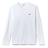 T-shirt L/S col v - White