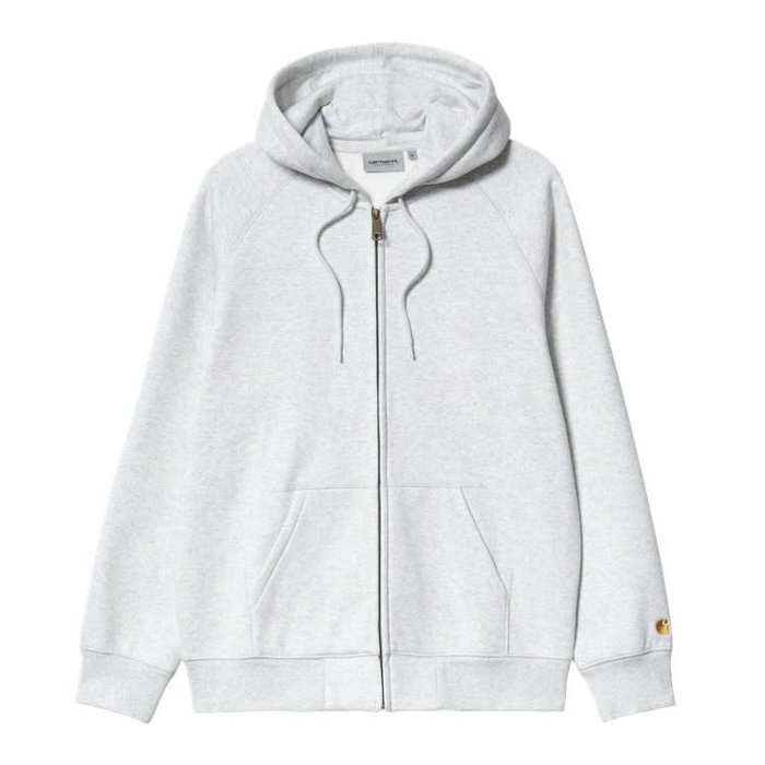 Carhartt WIP Hooded Chase Jacket - Ash Heather/Gold