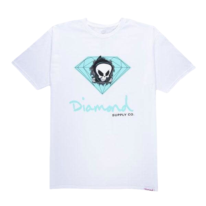 Diamond Diamond x Blind Diamond Reaper Sign Tee - White