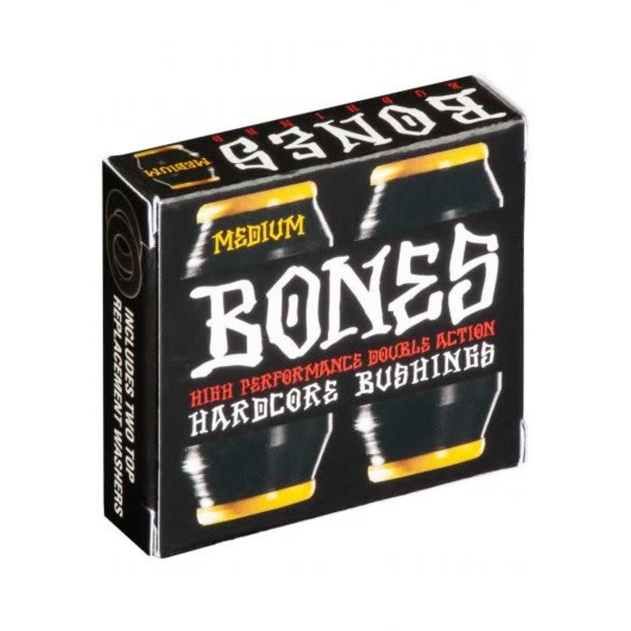 Bones 91A Hardcore-Medium Bushings - Black/Yellow