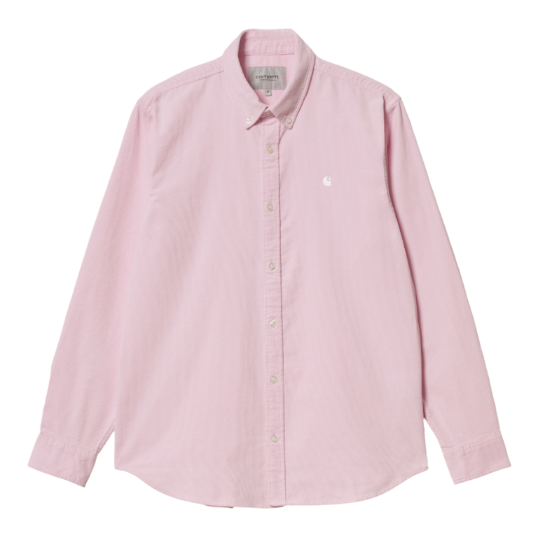 Carhartt L/S Madison Fine Cord Shirt - Pale Quartz/White