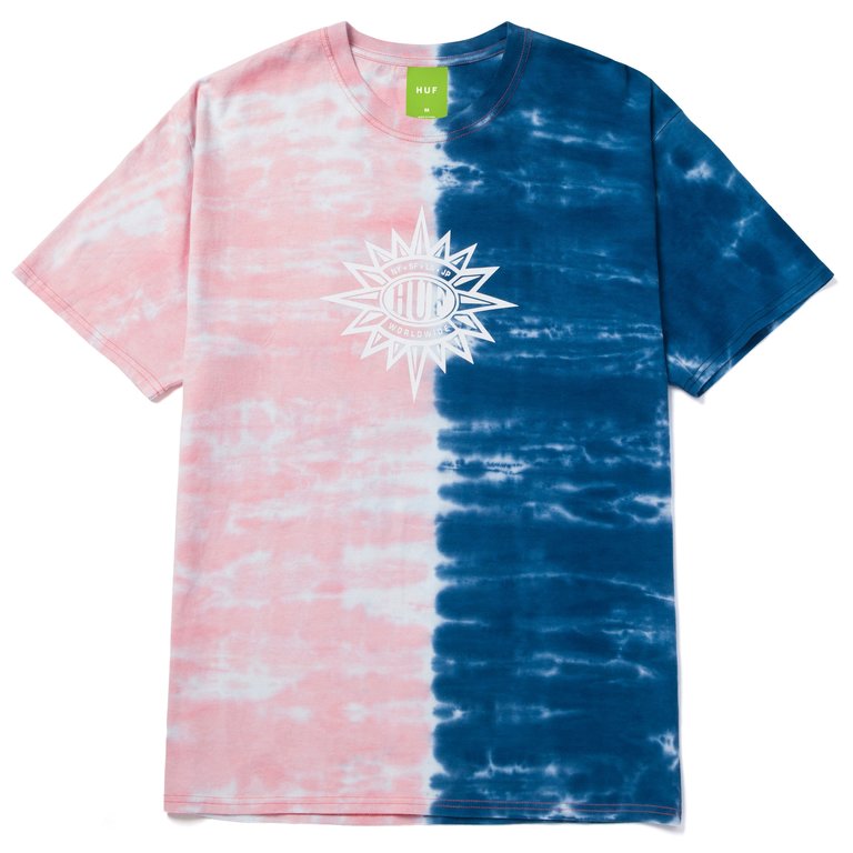Huf Split Dye S/S Tee - Pink/Navy