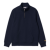Chase Neck Zip Sweat - Dark Navy