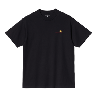 Carhartt WIP S/S American Script Tee - Black