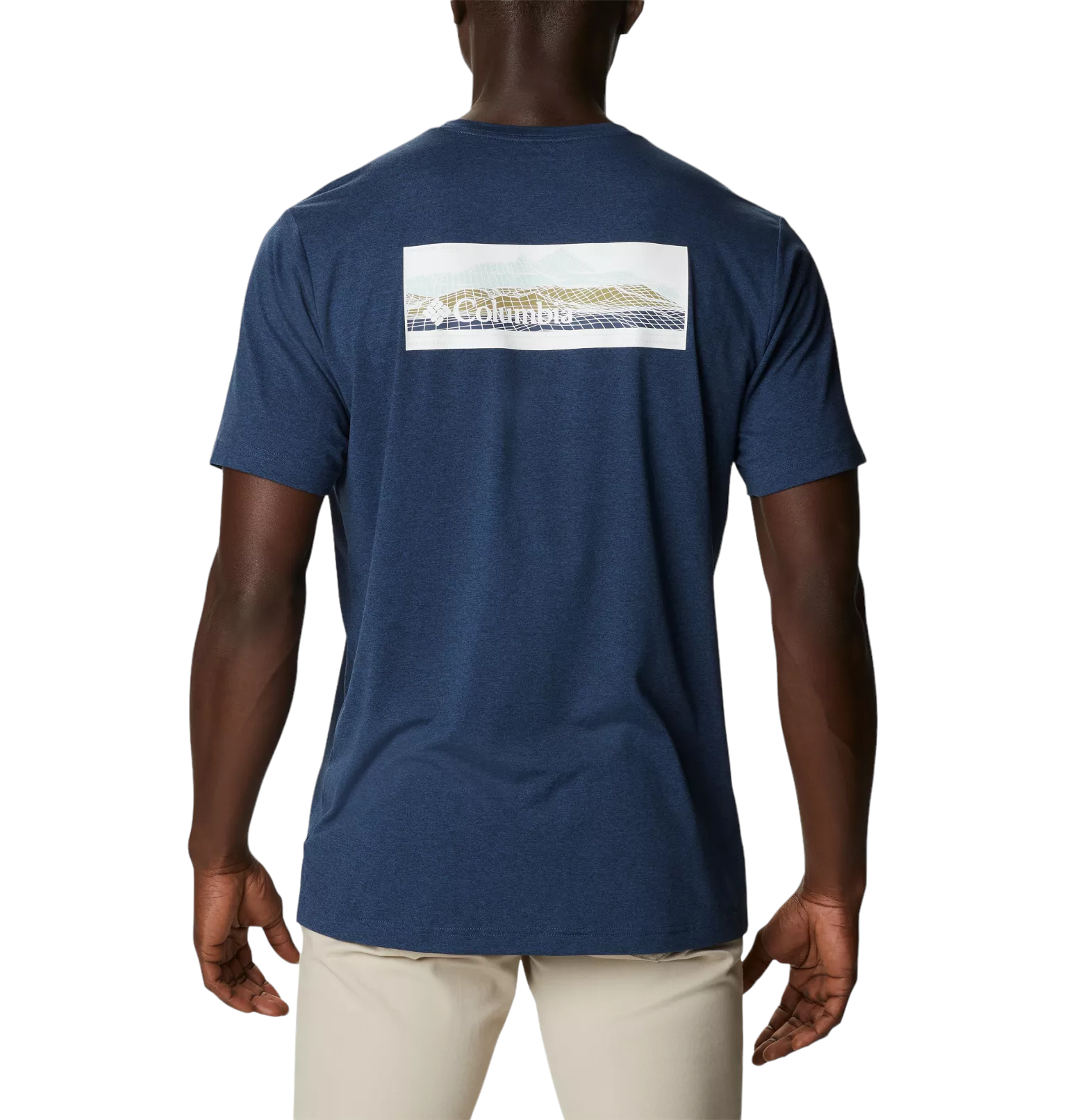 Columbia Tech Trail Graphic Tee - Collagiate Blue Heather