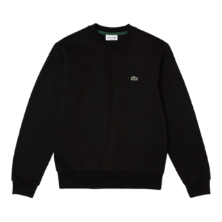 Lacoste Sweatshirt en molleton gratté de coton biologique - Noir