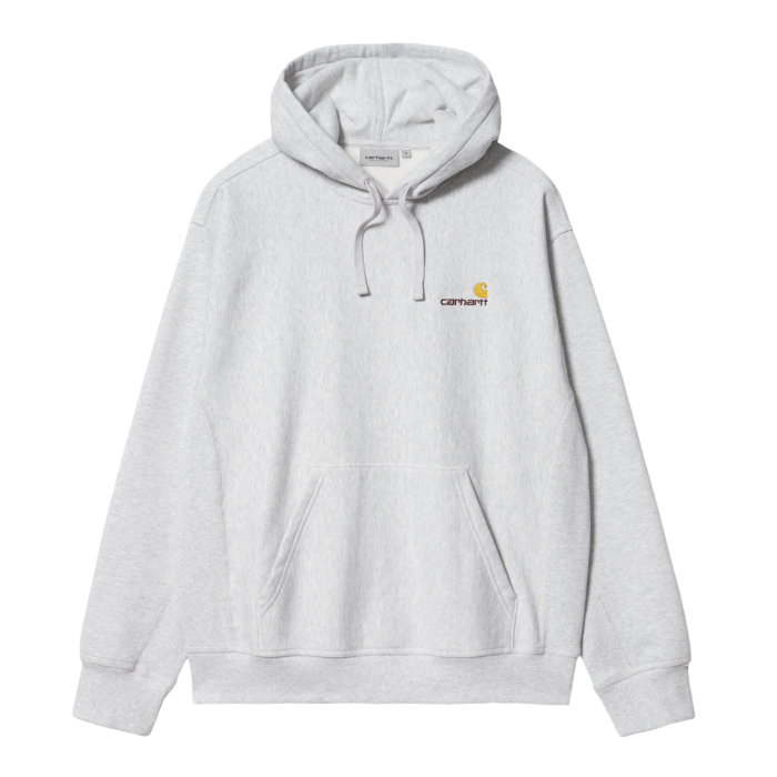 Carhartt WIP Hooded American Script - Ash Heather