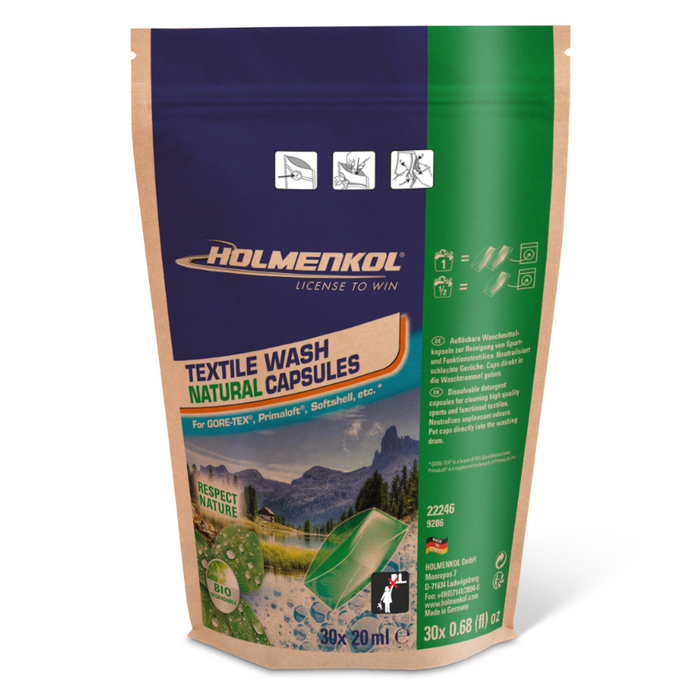 Holmenkol Textile Wash Natural Capsules - 30 pcs