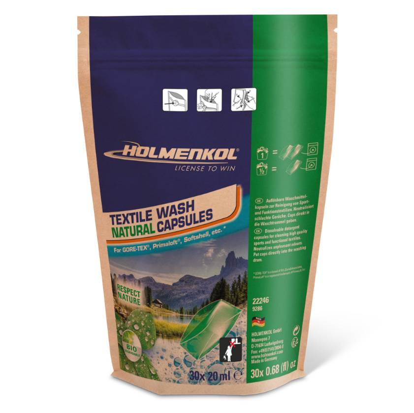 Holmenkol Textile Wash Natural Capsules - 30 pcs