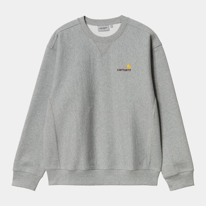 Carhartt WIP American Script Sweat - Grey Heather