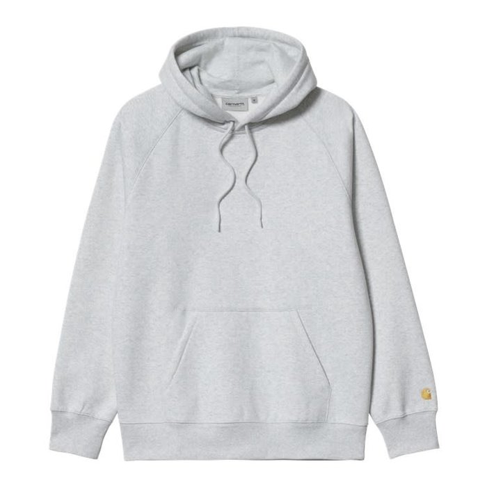 Carhartt WIP Hooded Chase Sweat - Ash Heather/Gold