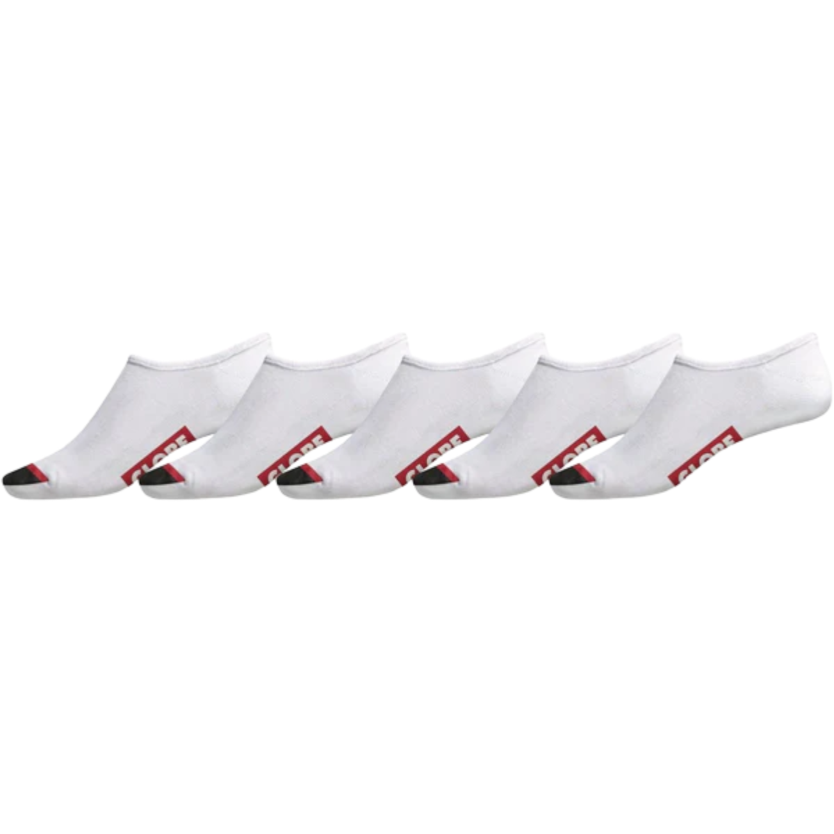 Globe Tripper Invisible Sock 5 Pack - White