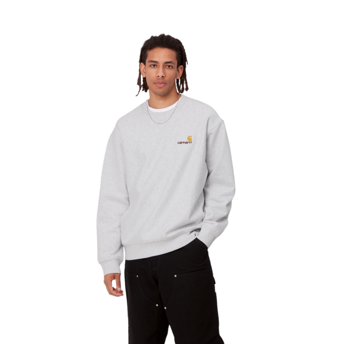 Carhartt WIP American Script Sweat - Ash Heather