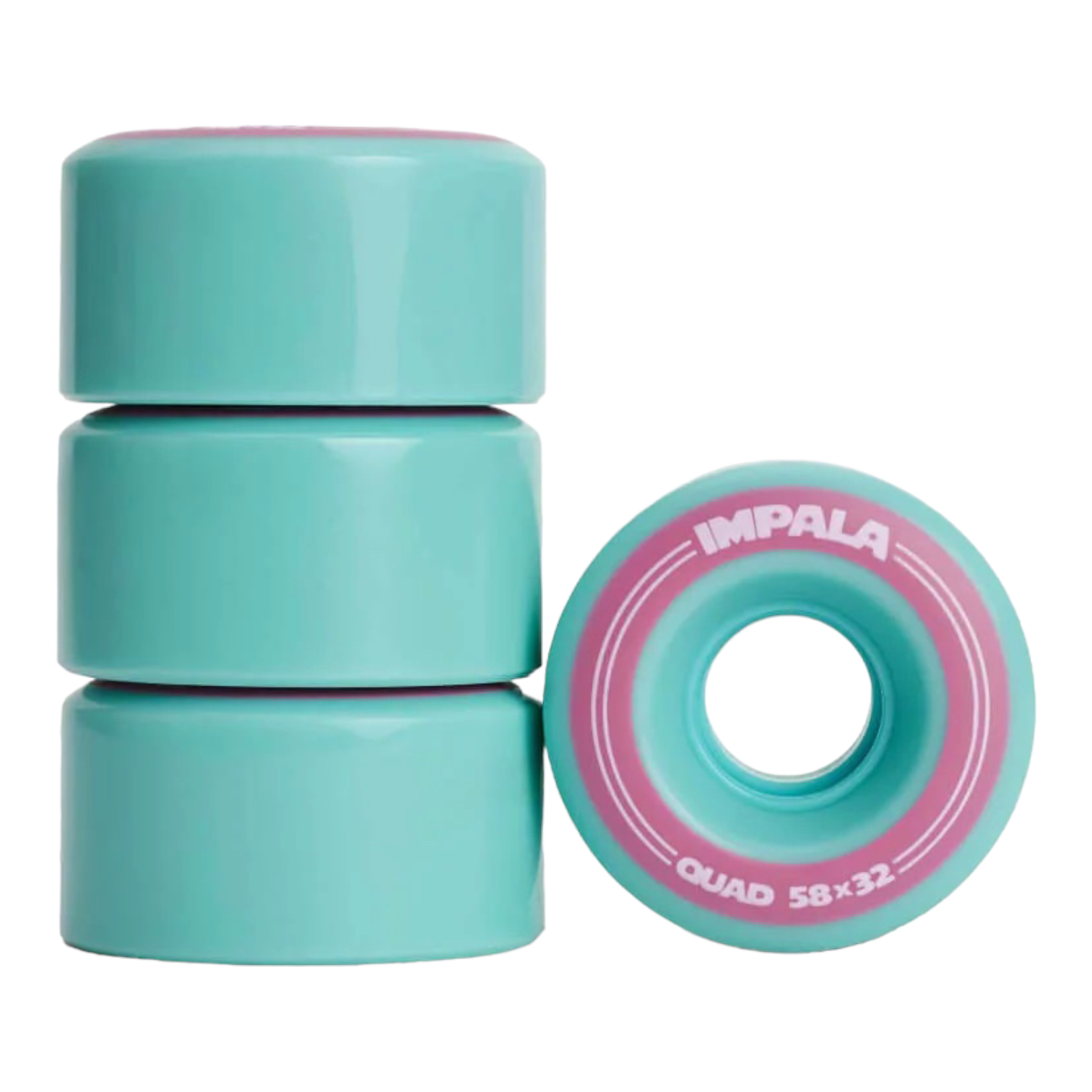 Impala Skate Quad Wheels 58mmX32mm Aqua O'Street