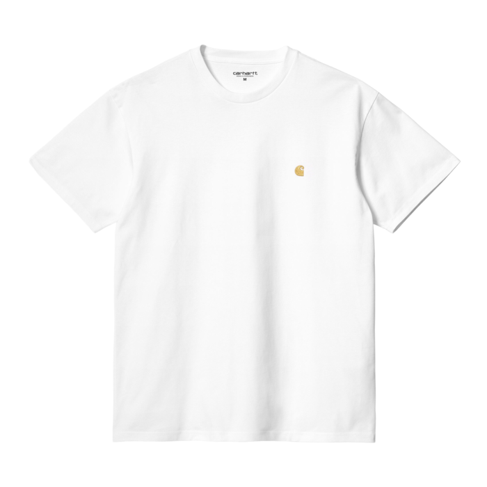 Carhartt WIP S/S Chase T-Shirt - White/Gold