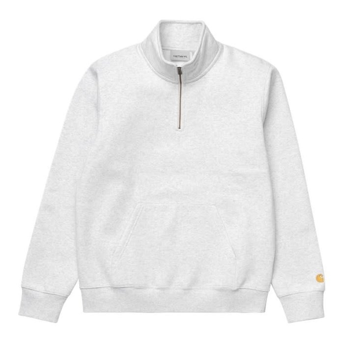 Carhartt WIP Chase Neck Zip Sweat - Ash Heather/Gold