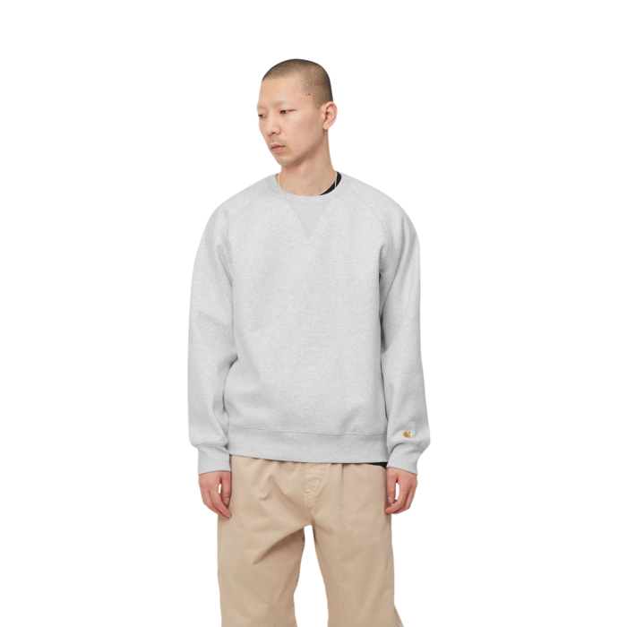 Carhartt WIP Chase Sweat - Ash Heather/Gold