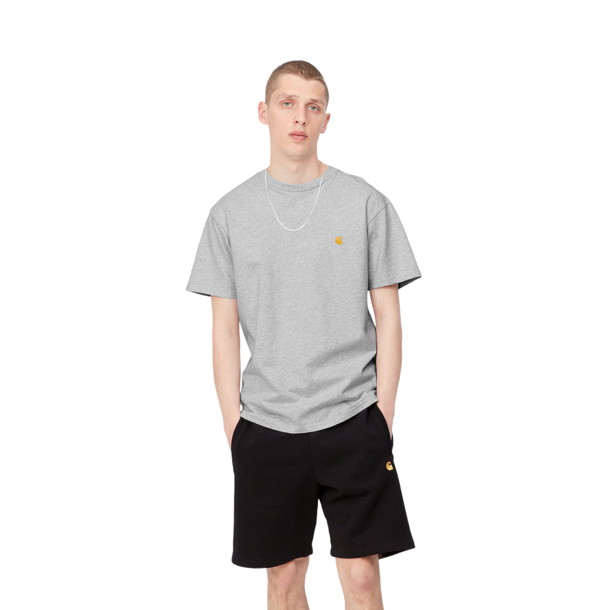 Carhartt S/S Chase T-Shirt - Ash Heather/Gold