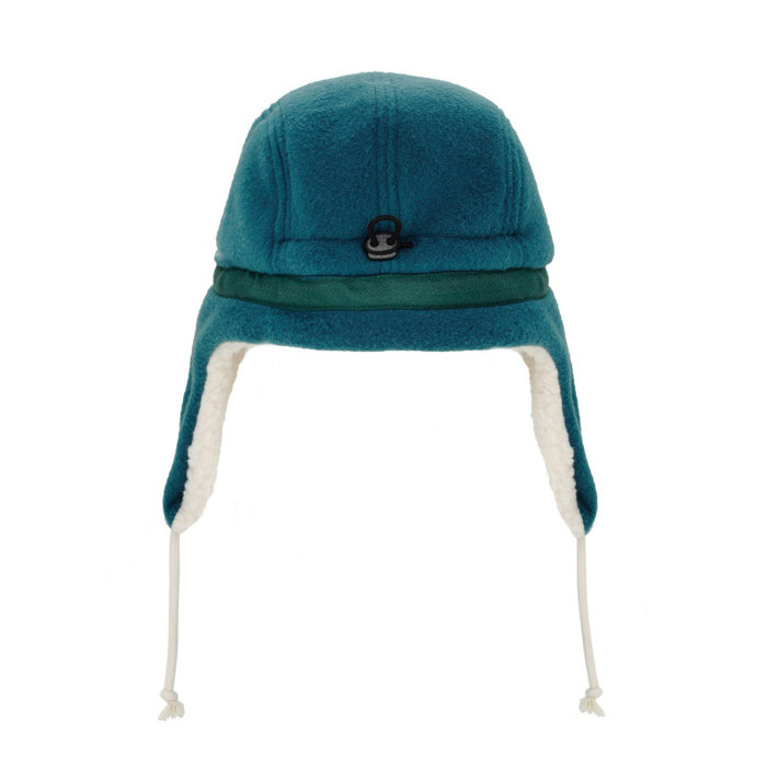 Magenta Trapper Hat - Petrol Blue