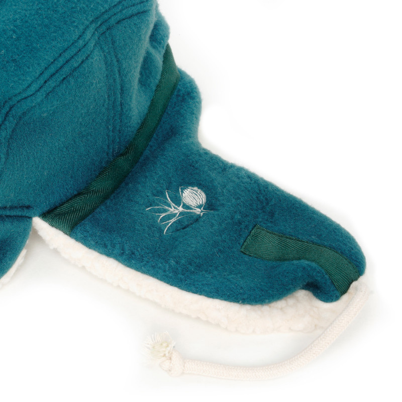 Magenta Trapper Hat - Petrol Blue