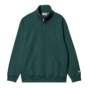 Chase Neck Zip Sweat - Botanic/Gold