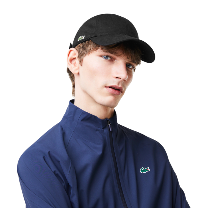 Lacoste Casquette en twill de coton biologique - Noir