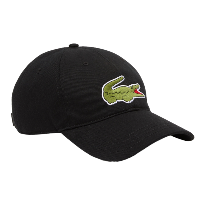 Lacoste Casquette logo en twill de coton biologique - Noir